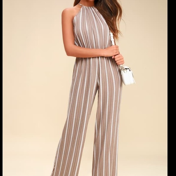 Lulus Pants - Lulus Ocean City Striped Jumpsuit